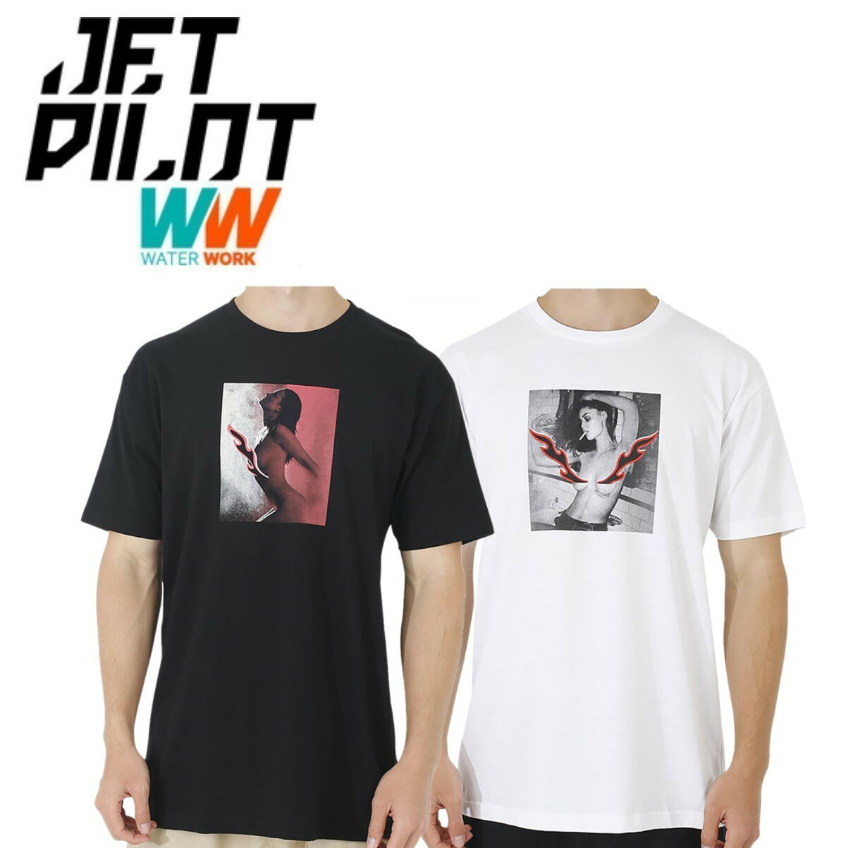 樂天商城 - ジェットパイロット JETPILOT Tシャツ 送料無料 メンズ ネイキッド フレイム メンズ Tシャツ S19663 マリン