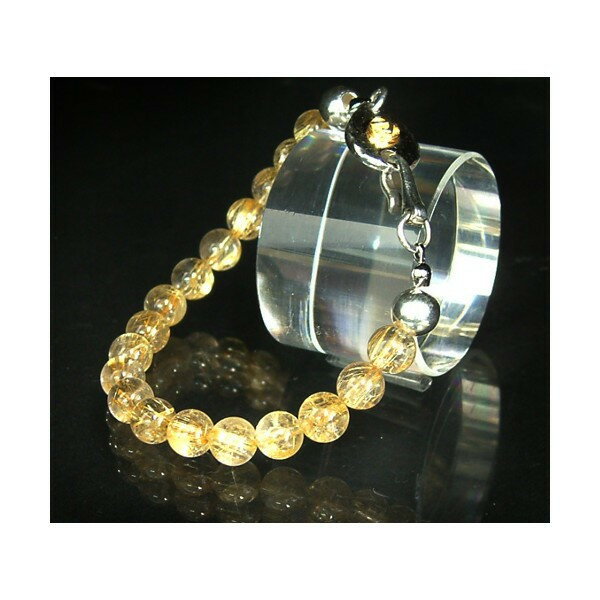 メンズブレスレット パワーストーンブレスレット ルチルクォーツハイグレード ブレスレット w Silver925[ALRB-008]