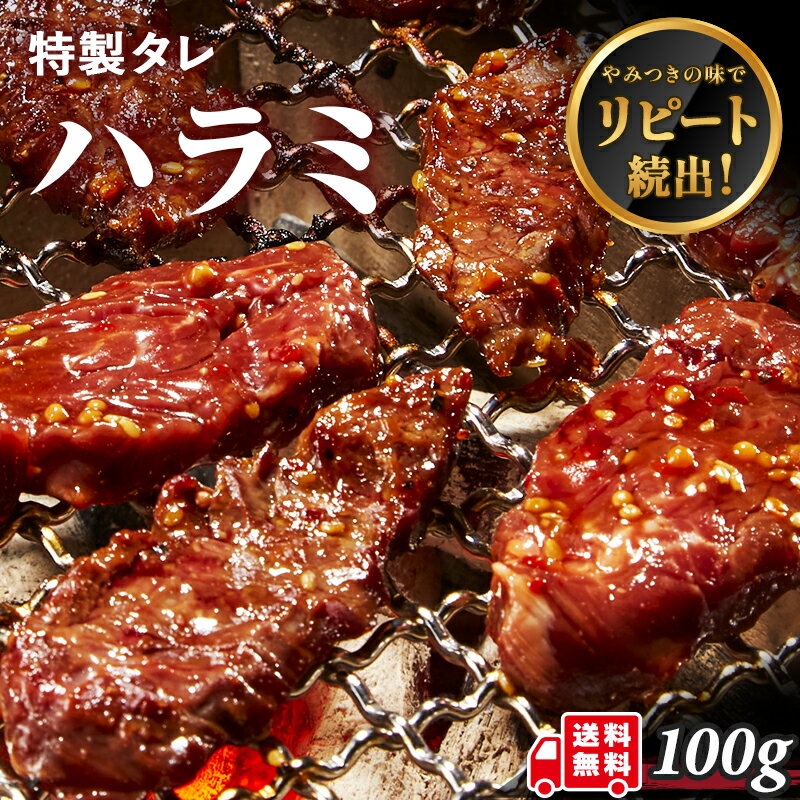 牛肉 やわらかい ハラミ 味付 特選タレ 100g 1人前 焼肉 ホルモン 送料無料 BBQ バーベキュー アウトドア 母の日 父の日 ギフト プレゼント