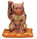 九谷焼 10号 招き猫 盛(布団付)右手 k8-1567| おしゃれ 商売繁盛 縁起物 置物 ねこ まねき猫 ネコ インテリア 陶器 プレゼント ギフト 開店祝い 飲食店(3)