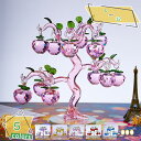 300円OFFクーポン 水晶 おきもの 縁起物 置物 開運祈願 クリスタル アップル ツリー オーナメント ハング リンゴ ガラス 風水 クリスマス 新年 ギフト お土産 クリスタルオーナメント 工芸品 家の装飾 置物 開店祝い 母の日のプレゼントです RaogtCYU