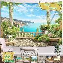 760円OFFクーポン 中世ヨーロッパの意匠に癒される タペストリー インテリア 北欧 風景 湖 海 大判 大きい だまし絵 癒し おしゃれ 幻想的 城 部屋 コスプレ 飾り付け 窓 景色 ポスター お姫様気分 背景布 RaogtCYU