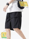 カーゴパンツ ショートパンツ メンズ 短パン 登山 スポーツ アウトドア 半ズボン 5分丈 トレッキング 作業着 通気 速乾 ウエストゴム おしゃれ 作業着 調整紐 アウトドア ワイドタイプ カジュアル 春夏 しい 軽い RaogtCYU
