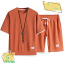 500円OFFクーポン tシャツ メンズ 半袖 上下 セット 夏服 ゆったり ジャージ メンズ カジュアル Tシャツ 上下 ハーフパンツ セットアップ メンズ ...