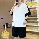 tシャツ メンズ 半袖 上下 セット 夏服 ゆったり ジャージ メンズ カジュアル Tシャツ 上下 ハーフパンツ セットアップ メンズ 無地 スウェット メンズ...
