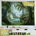 自然タペストリー 木 森の滝柄壁掛けタペストリー 自然風景壁掛け布 大判布ポスター 背景布 ファブリック装飾用品 湖 渓流 新緑の並木 部屋 窓 模様替え インテリア飾り 気分 壁掛け 壁飾り 暖簾 窓カーテン 室内装飾 壁アート RaogtCYU