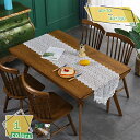 テーブルランナー 白 ホワイト テーブルフラグ 食卓カバー クラシック花柄 レース 調 おしゃれ エレガント 断熱 滑り止め 防汚 丸洗いOK お家用 レストラ...