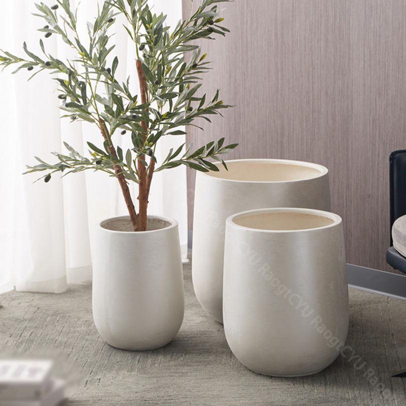 排水できる セメント製プランター 特大 植物用プラントポット 園芸用品 庭木鉢 鉢...