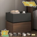 1000円OFFクーポン 木製ナイトスタンド ベッドサイドテーブル ソファサイドテーブル サイドボード 省スペース 組立不要 引き出し2杯 小物収納 キャビネット 無垢材 モダンナイトスタンド サイドエンドベッドサイドテーブル