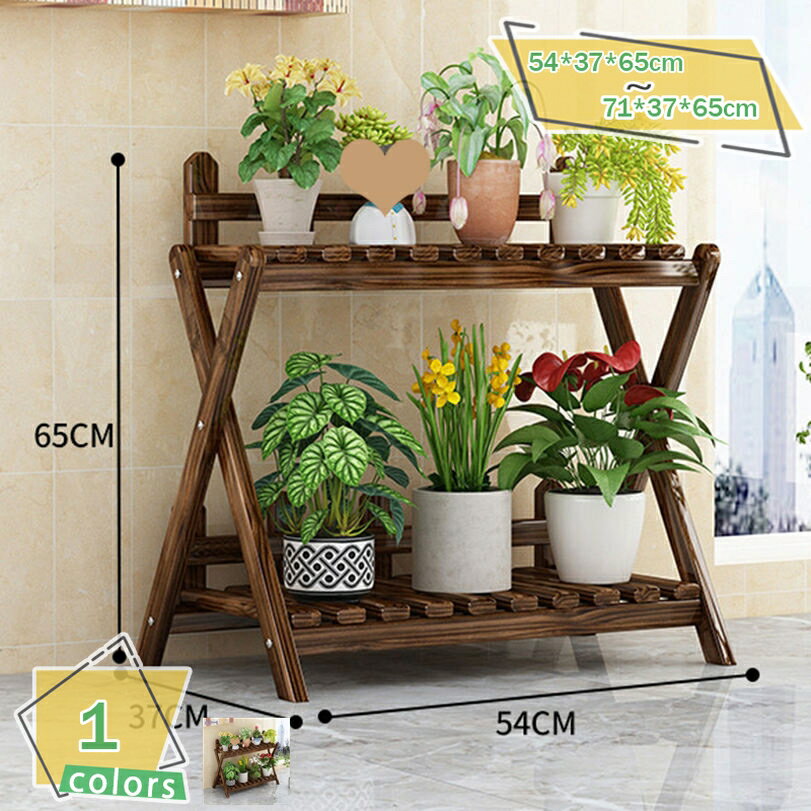 500円OFFクーポン フラワースタンド フラワーラック 多肉植物ラック 天然木製 花台 植物棚 置き台 観葉..
