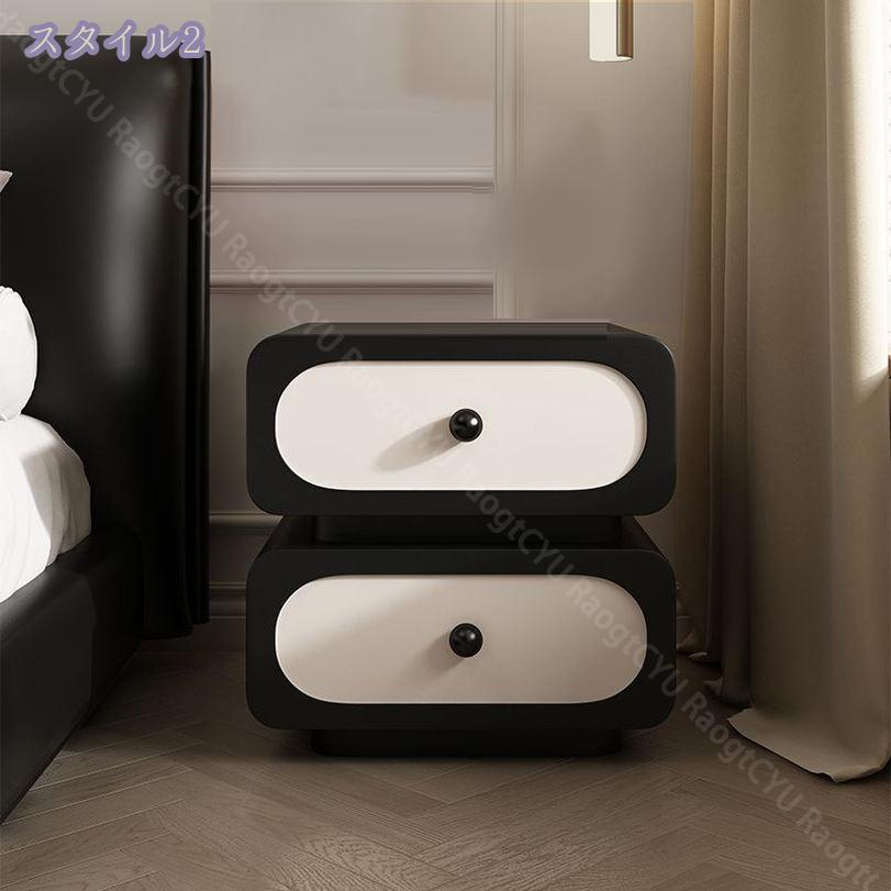 2000円OFFクーポン ナイトテーブル サイドテーブル引き出し付き 木製 ベッドサイドテーブル 寝室のサイドテーブル ベッドサイドテーブル収納 引き出し付きベッドサイドテーブル 組立不要 省スペース サイドテーブル RaogtCYU [3]