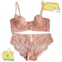 300円OFFクーポン セクシー 下着 レースブラ レディース ブラジャー ショーツ セット シースルー ブラジャーセット 総レース 花柄 刺繍 上品 セクシー...