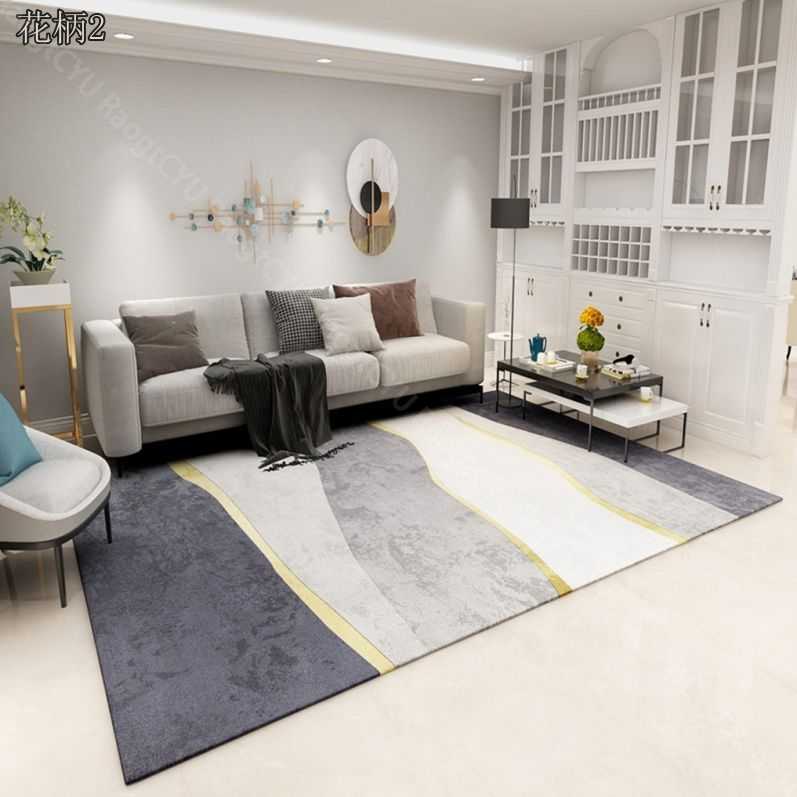 300円OFFクーポン カーペット ラグ マット 北欧 洗える おしゃれ 夏 高級感 夏用 オールシーズン適用 3畳 床暖房対応 吸水速乾 抗菌防臭 掃除易い 低反発 タイプ 大きい モダン ブルー おしゃれ ホットカーペット対応 軽量設計 モノトーン ラグ RaogtCYU [2]