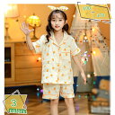 キッズ パジャマ 女の子 半袖 子供 Tシャツ ショートパンツ ガールズ ルームウェア フリル 可愛い 子供服 親子パジャマ 上下セット寝巻き 部屋着 2点セット綿 ゆったり 通気 柔らかい 春 夏 100-170cm ベビー服 綿100% RaogtCYU