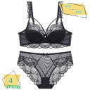 300円OFFクーポン ブラジャー ショーツセット ワイヤー入り 谷間メイク セクシー ランジェリー シースルー ブラ&ショーツ セット リボン付き おしゃれ ...