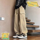 300円OFFクーポン ミリタリーパンツ メンズ ズボン 伸びる カーゴパンツ ポケット 作業服 ワイドパンツ 秋服 ロングパンツ 無地 ボトムス イージーぱん...