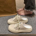 300円OFFクーポン スニーカー サボ レディース キャンバス 厚底 かかとなし 履きやすい パンプス スポーツ 滑り止め 春夏秋 歩きやすい かわいい 走れ...