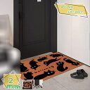 300円OFFクーポン 玄関マット 泥よけマット 外用 WELCOME マット 屋外 泥落とし 室内 かわいい おしゃれ 洗える ズレない 猫柄 動物モチーフ ...
