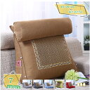 500円OFFクーポン クッション 背もたれ せもたれクッション ベッドの上 ベッド クッション 涼感 夏 腰枕 洗えるカバー 持ち運び便利 テレビ枕 背中クッ...