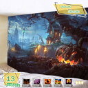 777円OFFクーポン ハロウィン タペストリー 飾り付け 壁掛け 背景布 フォトポスター フォト 写真背景 写真小道具 プロップス Happy Hallowe...