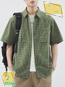 夏服 シャツ メンズ 半袖 ファッション ボタンアップ 大きいサイズ 無地 柔らかい かっこいい カジュアル シンプル オシャレ 春夏秋 トップス 通気性 襟付...