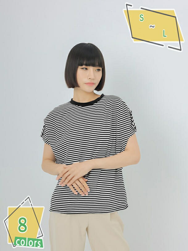 1000円OFFクーポン Tシャツ レディース トップス 半袖 ボーダー カットソー ゆったり カジュアル 柔らかい 通勤 普段着 おしゃれ 春夏秋 無地 シンプル クルーネック 綿 快適 可愛い ストライプ 大きいサイズ ブラウス tシャツ プルオーバー RaogtCYU