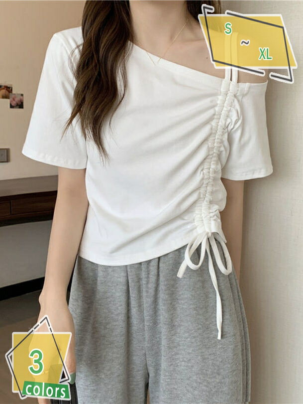 500円OFFクーポン 半袖 レディース トップス 大きいサイズ ギャザー Tシャツ オフショルダー 春夏 涼しい おしゃれ かわいい インナー 体型カバー 無地 カットソー ゆったり 通勤 普段着 ギャザー 高見え 綿混 Tシャツ オフィス 大人 薄手 RaogtCYU saibashop01-10196892 サイバーショップ01 パッケージ画像