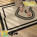 300円OFFクーポン 玄関マット 泥落とし 屋外 屋内 小さい 洗える WELCOME ウェルカムマット ハート柄 かわいい 室外 室内 家庭用 吸水 速乾 ...