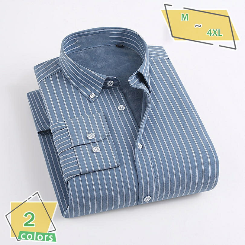 1000円OFFクーポン メンズ 長袖 シャツ 秋冬 暖かい 裏起毛 ビジネス 防寒シャツ ポケット付き 保温 厚手 キャンプ アウトドア 大きいサイズ ファッ...