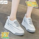 1000円OFFクーポン レディース ヒール7cm 厚底スニーカー 楽チン スニーカー 春 夏 幅広 厚底 インヒール 痛くない オフィス 疲れない 歩きやすい...