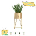 1000円OFFクーポン フラワースタンド おしゃれ プランタースタンド ゴールド 70cm 花台 室内 アイアン プランター スタンド スリム 観葉植物 台 ...