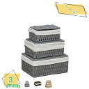 300円OFFクーポン 収納 バスケット ペーパーバスケット フタ付き 約 幅26×奥行20×高さ11cm 収納かご カゴ 籠 小物入れ 小物収納 収納ケース ...