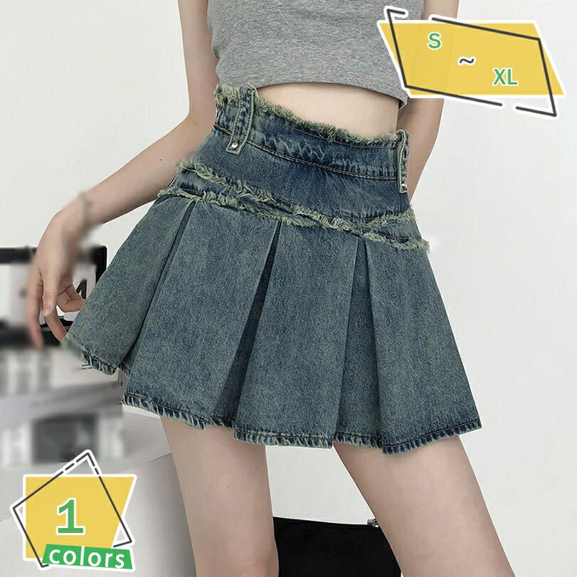777円OFFクーポン 女性用 ジーンズ スカート ミニ レディース ガールズ デニムミニスカートハイウエスト ストレッチ Aライン ミニスカート ショートパンツ デニムスカートパンツ ショートスカート セクシー 原宿系 プリーツスカート RaogtCYU