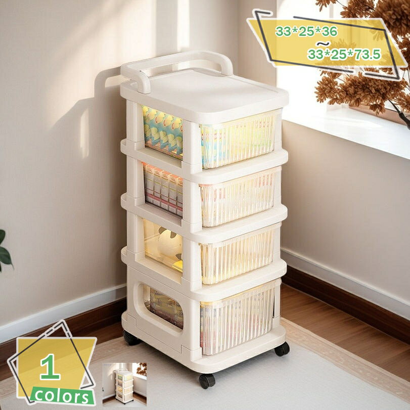 1000円OFFクーポン キッチンワゴン 4段 取っ手付き 収納ワゴン 2段 3段 5段 サイドワゴン キッチンラッ..