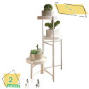 1000円OFFクーポン プランターベース 花台 アイアン 3段 4段 植木鉢 鉢 ポット スタンド フラワースタンド 金属 ラック 展開 角度調節 置物台 サ...