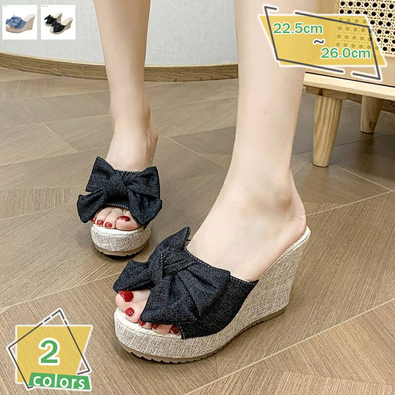 500円OFFクーポン 厚底 サボ サンダル リボン ミュール レディース コンフォート ウェッジソール オープントゥ スリッパ 10センチヒール 前厚サンダル カジュアル 歩きやすい オフィス 軽量 蝶結び スリッパ パーティー キャバ RaogtCYU
