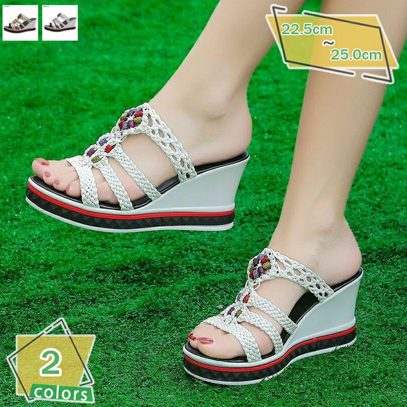 厚底 サボ サンダル ミュール ウェッジ ソール レディース オープントゥ ヒール カジュアル シンプル 軽い オフィスサンダル 可愛い 8.5cmハイヒール 大きいサイズ おしゃれ 美脚 ファッション 楽チン RaogtCYU