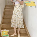 ショートスカート ロングスカート レディース スカート 春 夏 万能スカート ミモレ丈 魅力 お洒落 着痩せ 花柄 通勤 通学お出かけ Aライン ウエストゴム ...