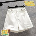 ショートパンツ レディース デニム 短パン カジュアル ハイウエスト ハーフパンツ Aライン 半ズボン ゴム ゆったり デニムパンツ 体型カバー お洒落 ボトムス 可愛い 元気コーデ おしゃれ お出かけ RaogtCYU