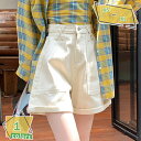 1600円OFFクーポン レディース ショートパンツ ミニパンツ 半ズボン デニム ショート パンツ 薄手 ハイウエスト 無地 美脚 脚長 動きやすい 着痩せ ...