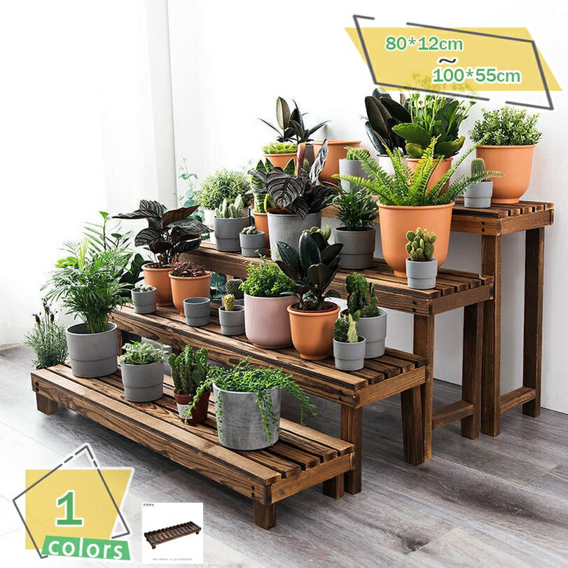 1000円OFFクーポン フラワースタンド ガーデンラック 天然竹製 フラワーラック プランタースタンド 鉢..