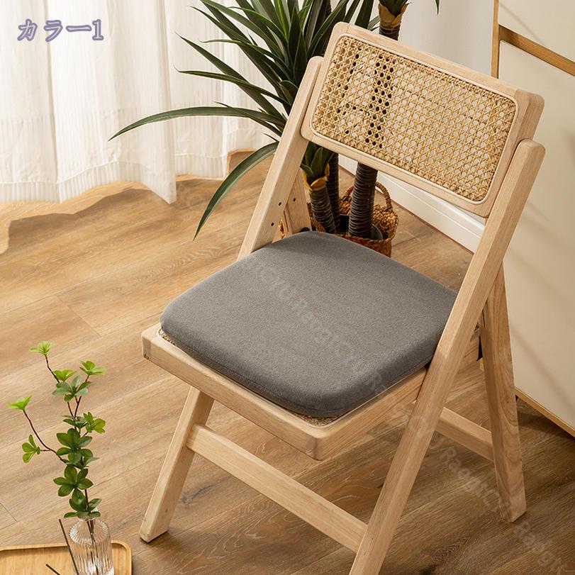 300円OFFクーポン チェアパッド 座布団 チェアマット 四角 低反発 おしりが痛くならない 体圧分散 メモリーフォーム 滑り止め 厚め 椅子 クッション 遮音効果 手洗い ダイニングチェア 四季通用 オフィス 家を装飾する 在宅勤務 RaogtCYU [2]