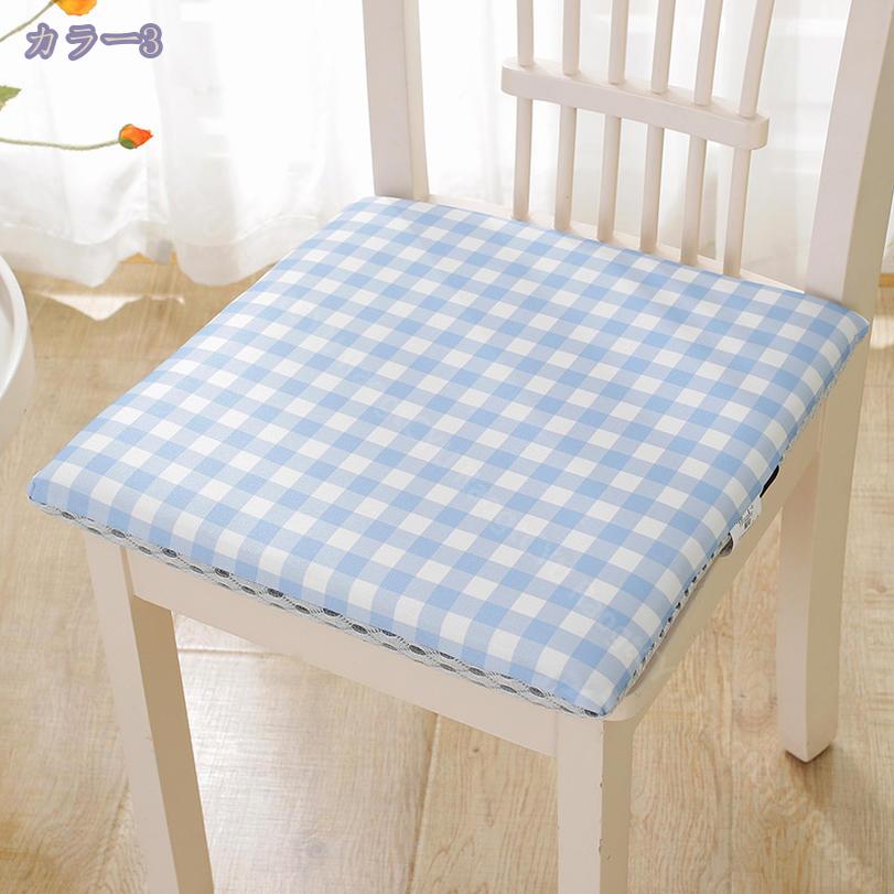 760円OFFクーポン 座布団 クッション 椅子 ダイニングチェア クッション バックル付き 厚み4cm すべり止め付き 食卓椅子用座布団 無地 おしゃれ 座り心地いい いす用 床用 畳用 洗える チェアパッド シートクッション RaogtCYU [3]