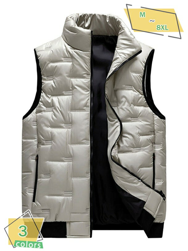 500円OFFクーポン ダウンベスト メンズ 中綿ベスト 秋冬 保温性 軽量 あったか 防寒 おしゃれ メンズ ..