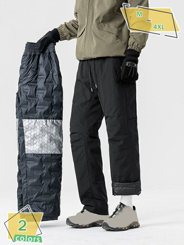 1000円OFFクーポン ダウンパンツ メンズ 暖かい 登山 アウトドア パンツ 軽量 羽毛 あったか 撥水 防水 防寒 冬服 アウトドア 釣り 雪かき スキー 登山 キャンプ RaogtCYU