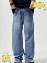 ゆったり ストレート デニムパンツ ジーンズ メンズ デニム ワイドパンツ 秋冬 ジーンズ ジーパン ズボン カジュアル アメカジ RaogtCYU