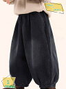 1000円OFFクーポン キッズ ワイドデニムパンツ 子供服 バルーン デニム ジーパン ロングパンツ 長ズボン 女の子 ベビー 子供 子ども ボトムス ゆったり 秋 冬 RaogtCYU
