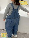 キッズ デニム サロペット ゆったり ワイド オーバーオール 子供服 女の子 男の子 ベビー服 ジーパン デニムパンツ 秋 冬 春 ジュニア RaogtCYU