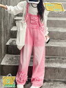 オーバーオール ワイド カジュアル デニム ロングパンツ こども サロペット デニムパンツ ジュニア 子供服 ジーパン オールインワン サロペット 無地 女の子 RaogtCYU