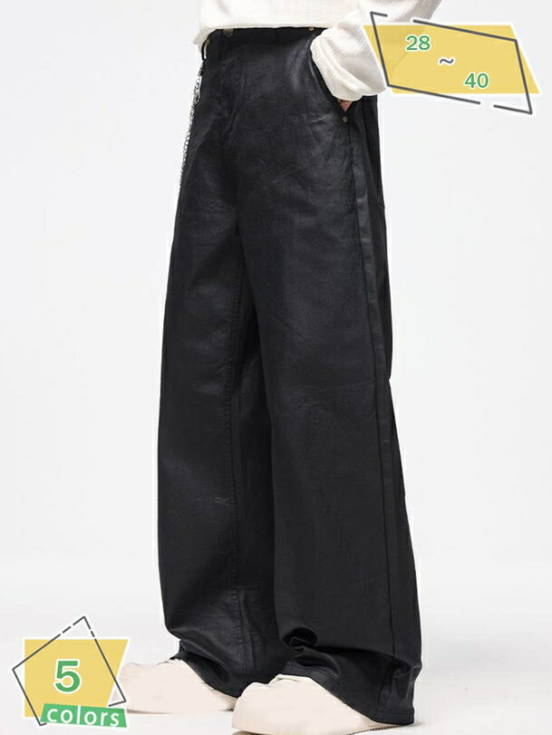 1000円OFFクーポン ジーンズ メンズ ズボン デニムパンツ ワイド ゆったり ストリート系 バギーパンツ 柔らかい ポケット付き シンプル 無地 カジュアル 春秋 RaogtCYU